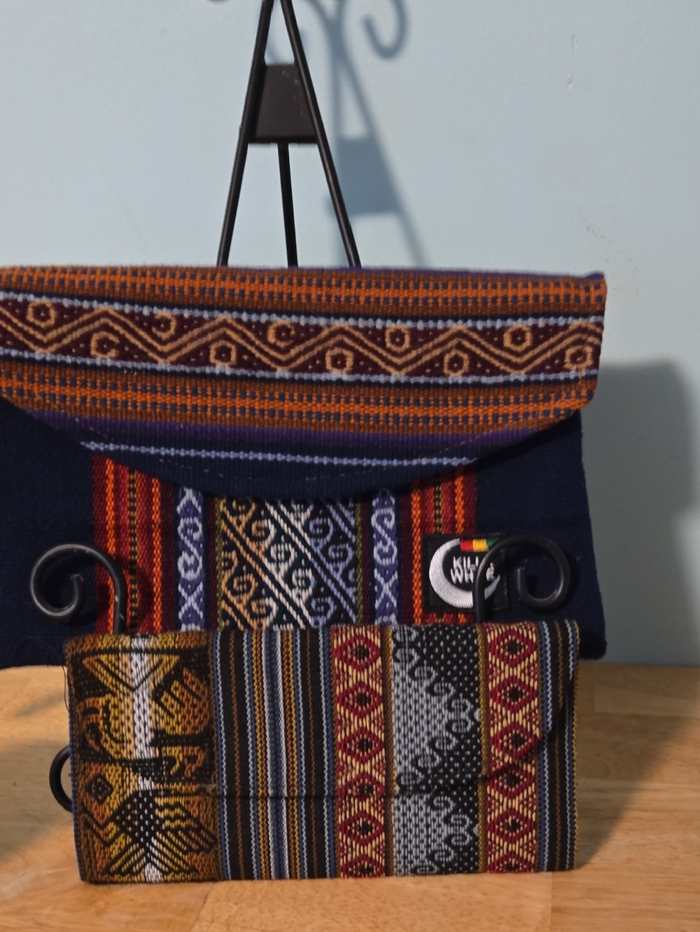 Bundle Of Hand Made Wristlet /crossbody With Wallet Also Woven Material.    (#89